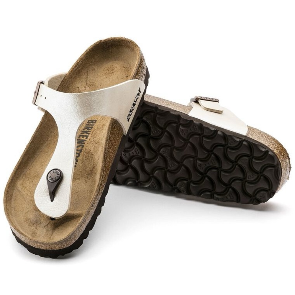 (Sold) Birkenstock Gizeh White Sandals 9-9.5